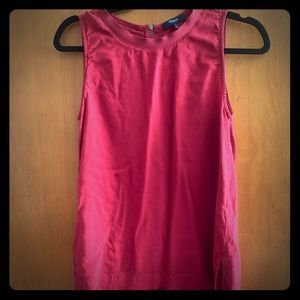 Red Madewell Small sleeveless tank with side slit
